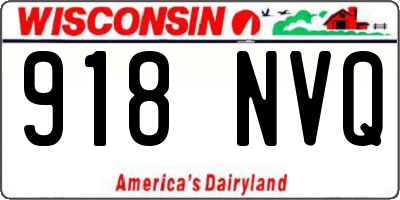 WI license plate 918NVQ