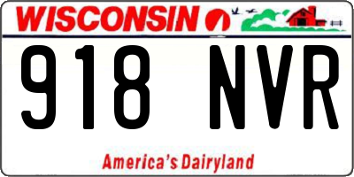 WI license plate 918NVR
