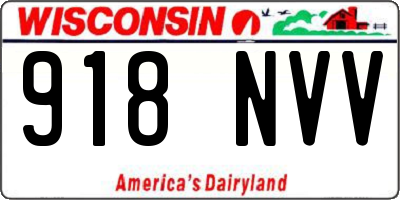 WI license plate 918NVV