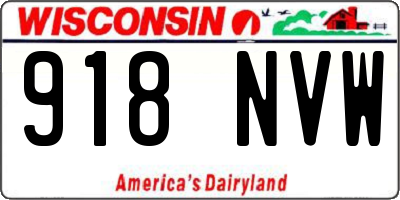 WI license plate 918NVW