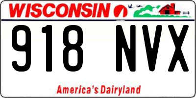 WI license plate 918NVX