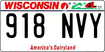 WI license plate 918NVY
