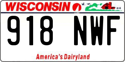 WI license plate 918NWF