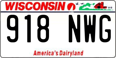 WI license plate 918NWG
