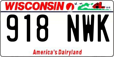 WI license plate 918NWK