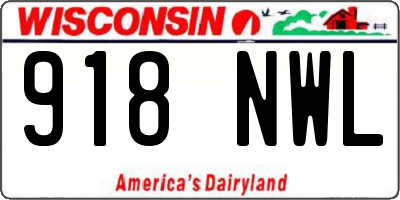 WI license plate 918NWL