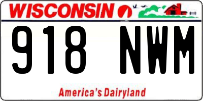 WI license plate 918NWM