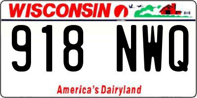 WI license plate 918NWQ