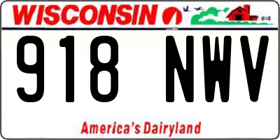 WI license plate 918NWV