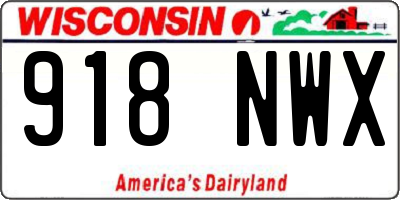 WI license plate 918NWX