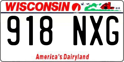 WI license plate 918NXG