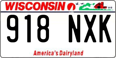 WI license plate 918NXK