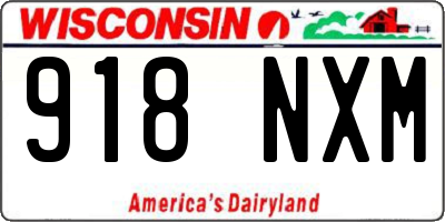 WI license plate 918NXM