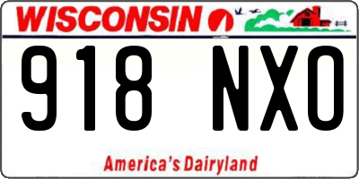 WI license plate 918NXO