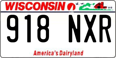 WI license plate 918NXR