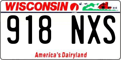 WI license plate 918NXS