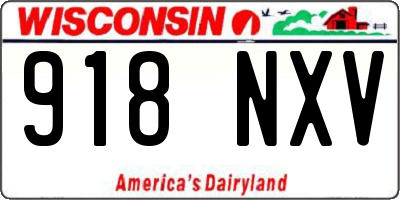 WI license plate 918NXV