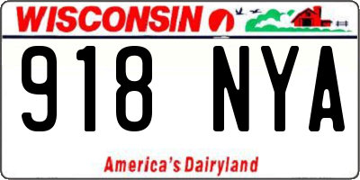 WI license plate 918NYA