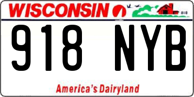 WI license plate 918NYB