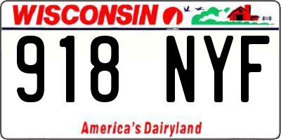 WI license plate 918NYF