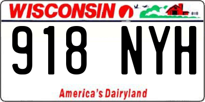 WI license plate 918NYH