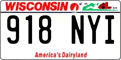 WI license plate 918NYI