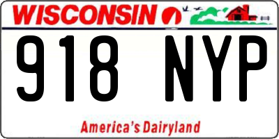 WI license plate 918NYP
