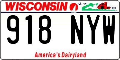 WI license plate 918NYW