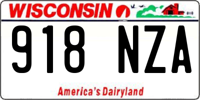 WI license plate 918NZA