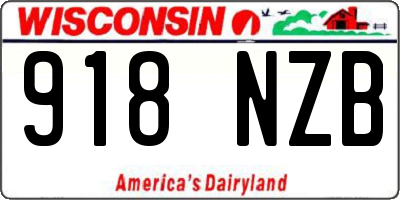 WI license plate 918NZB