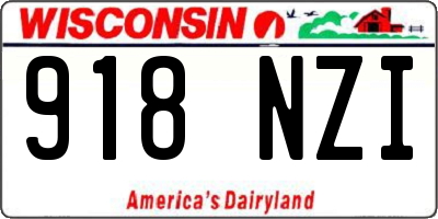 WI license plate 918NZI