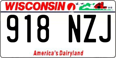 WI license plate 918NZJ