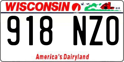 WI license plate 918NZO