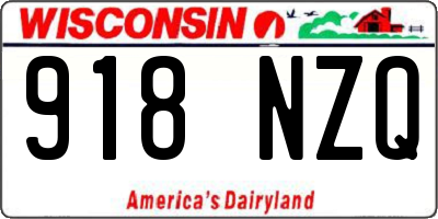 WI license plate 918NZQ
