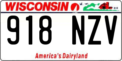 WI license plate 918NZV