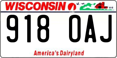 WI license plate 918OAJ
