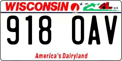 WI license plate 918OAV