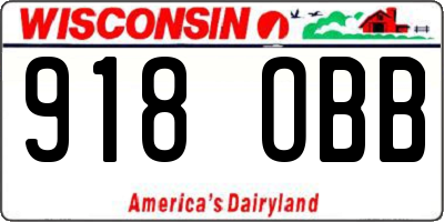 WI license plate 918OBB