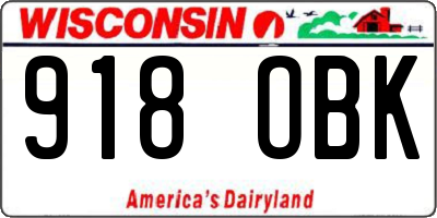 WI license plate 918OBK