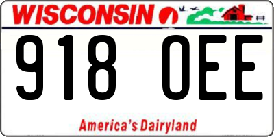 WI license plate 918OEE