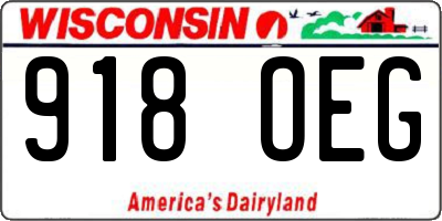 WI license plate 918OEG