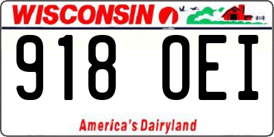 WI license plate 918OEI