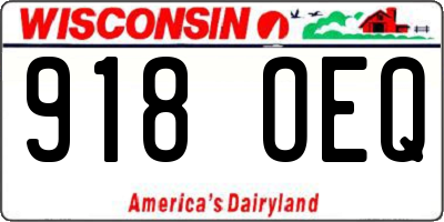 WI license plate 918OEQ