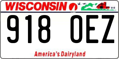 WI license plate 918OEZ
