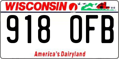 WI license plate 918OFB