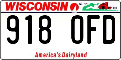 WI license plate 918OFD
