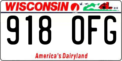 WI license plate 918OFG