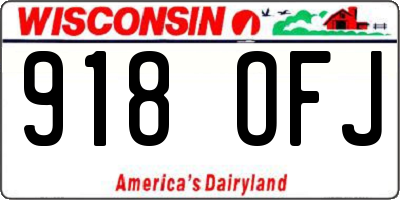 WI license plate 918OFJ
