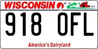 WI license plate 918OFL