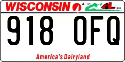 WI license plate 918OFQ